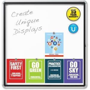 Quartet Enclosed Magnetic Whiteboard for Outdoor Use, 38" x 39"