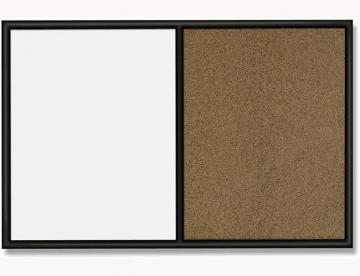 Quartet tandard Combo Whiteboard/Bulletin Board, Black Frame & Colored Cork