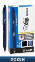 Pilot FriXion Clicker Erasable Gel Pen, Dozen Box