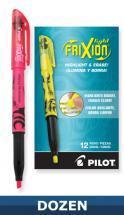 Pilot Frixion Light highlighter with erasable Ink, Pink, Dozen Box