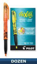 Pilot Frixion Light highlighter with erasable Ink, Orange, Dozen Box