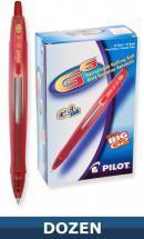 Pilot G6 Retractable Gel Ink, Red, Dozen Box