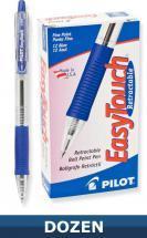 Pilot EasyTouch Retractable Ball Point Blue pen, Dozen Box