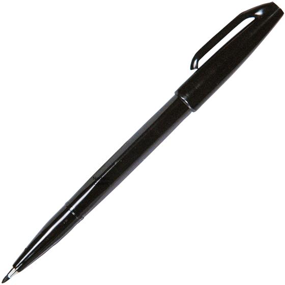 Pentel Sign Pen, .7mm, Black Barrel/Ink