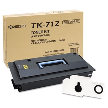 Kyocera Mita TK712 Toner, 40000 Page-Yield, Black