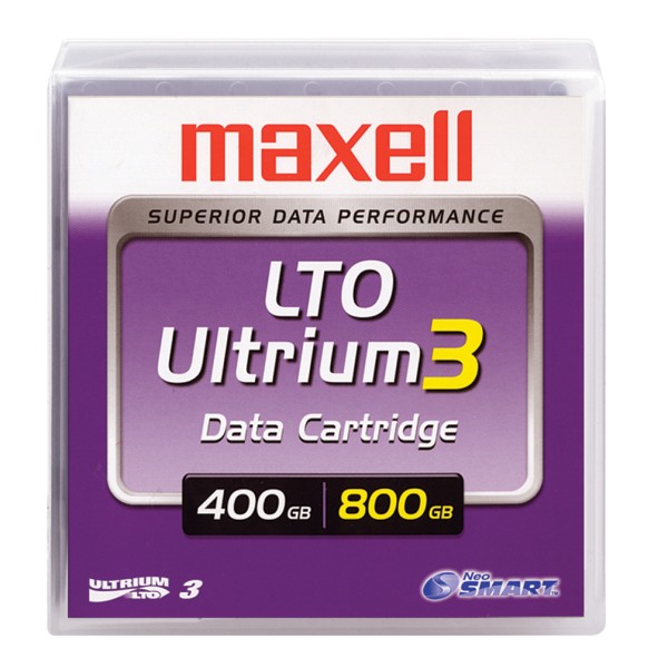 Maxell 1/2" Ultrium LTO-3 Cartridge, 2200ft, 400GB/800GB