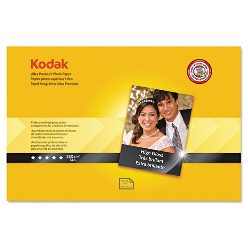Kodak Ultra Premium Photo Paper, High-Gloss, 11 x 17, 20 Sheets/Pack