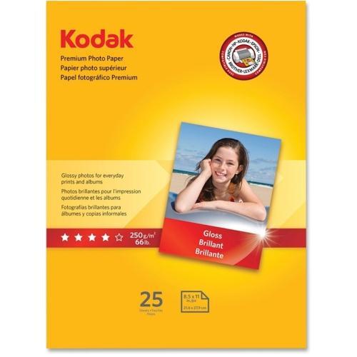 Kodak Premium Photo Paper, Glossy, 8 1/2 x 11, 25 Sheets/Pack