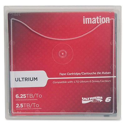 Imation 1/2" Ultrium LTO-6 Cartridge, 2538 ft, 2.5TB/6.25TB