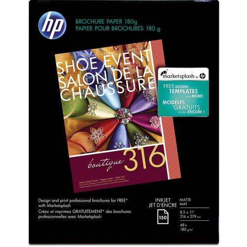 HP Inkjet Brochure/Flyer Paper, 8-1/2 x 11, 150/Pack