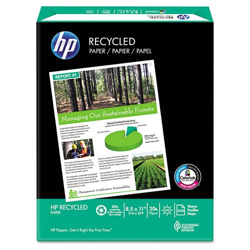 HP Office Recycled Paper, 8-1/2 x 11, 5000 Sheets