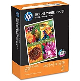 HP Bright White Inkjet Paper, 8-1/2 x 11, 500 Sheets