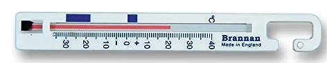 Brannan White Vertical Fridge & Freezer Thermometer – 140mm
