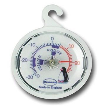 Brannan White Dial Fridge Freezer Thermometer 65mm