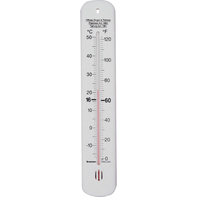 Brannan 215mm Workplace Plastic Wall Thermometer