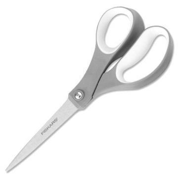 Fiskars Softgrip Scissors, 8 in. Length, Straight, Stainless Steel