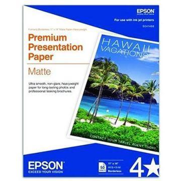 Epson Premium Matte Presentation Paper, 11 x 14, 50 Sheets