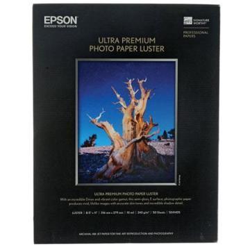 Epson Ultra Premium Photo Paper, Luster, 8-1/2 x 11, 50 Sheets