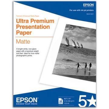 Epson Ultra Premium Matte Presentation Paper, 8-1/2 x 11, 50/Pack