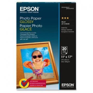 Epson Glossy Photo Paper, Glossy, 11 x 17, 20 Sheets