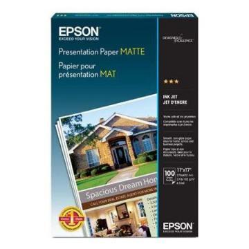 Epson Matte Presentation Paper, Matte, 11 x 17, 100 Sheets