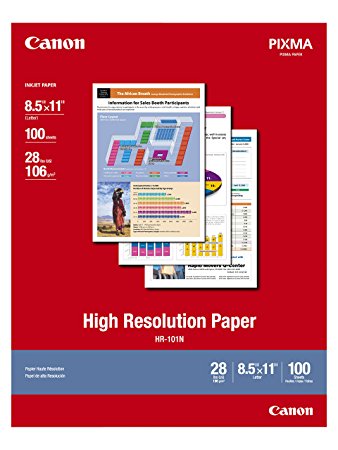 Canon High Resolution Paper, Matte, 8-1/2 x 11, 100 Sheets/Pack