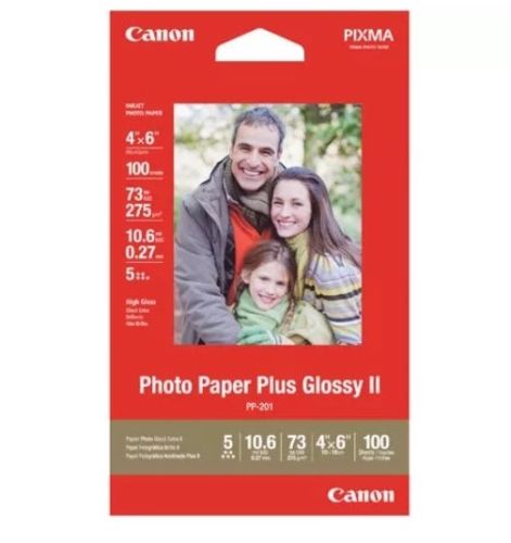 Canon Photo Paper Plus Glossy II, 4 x 6, 100 Sheets