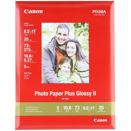 Canon Photo Paper Plus Glossy II, 8-1/2 x 11, 20 Sheets