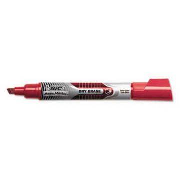 BIC Low Odor & Bold Writing Dry Erase Marker, Chisel Tip, Red