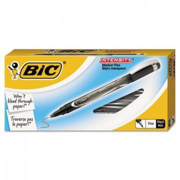 BIC Intensity Permanent Pen, .5mm, Fine, Black