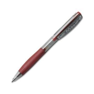 BIC BU3 Retractable Gel Roller Ball Pen, Medium, .7mm, Red