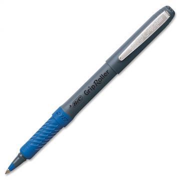 BIC Grip Stick Roller Ball Pen, Blue Ink, .5mm, Micro Fine