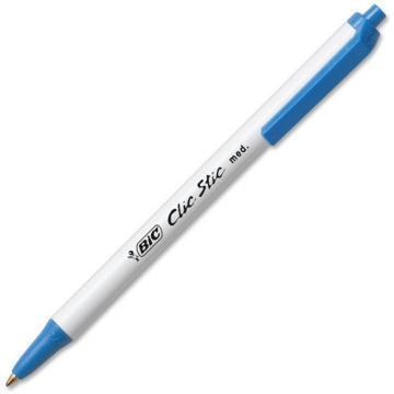 BIC Clic Stic Ballpoint Retractable Pen, Blue Ink, 1mm