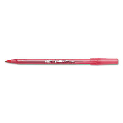 BIC Soft Feel Stick Ballpoint Pen, Red Ink, 1mm, Medium