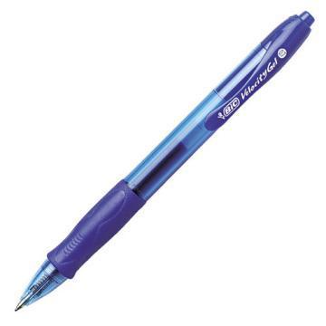 BIC Gelocity Roller Ball Retractable Gel Pen, Blue Ink, .7mm