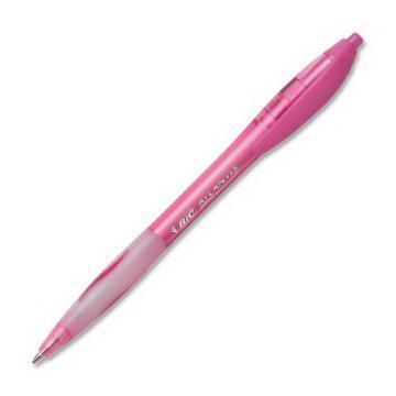 BIC Atlantis Ballpoint Retractable Pen, Pink Ink, Medium, 1mm
