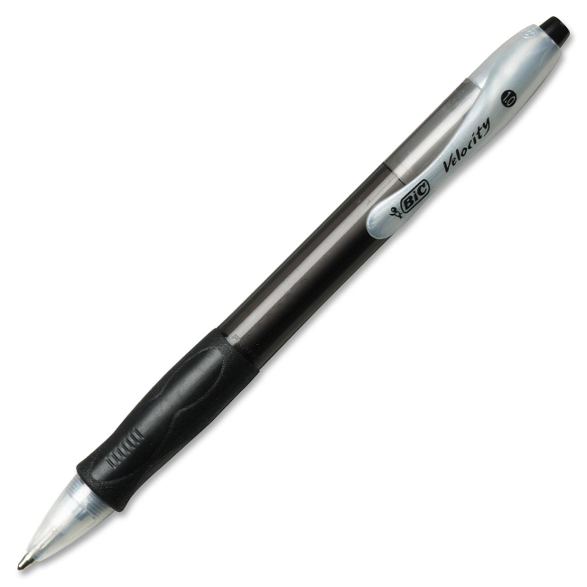 BIC Velocity Ballpoint Retractable Pen, Black Ink, 1mm
