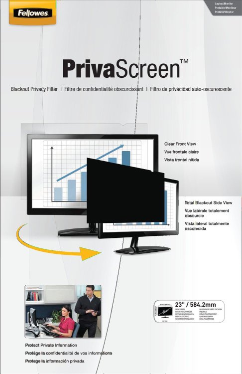 Fellowes PrivaScreen Blackout Privacy Filter for 23" Widescreen