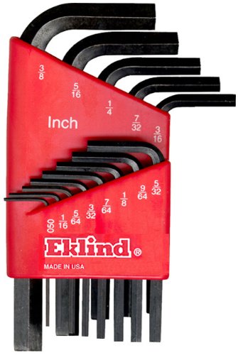 Eklind 13-Piece Hex-L Key Set, Short-Arm, SAE