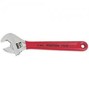 Proto Cushion Grip Adjustable Wrench, 12" Long, 1 1/2" Opening
