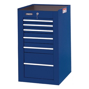 Proto Side Cabinet, 19-1/2 x 25 x 34 in., Blue, 6 Drawers