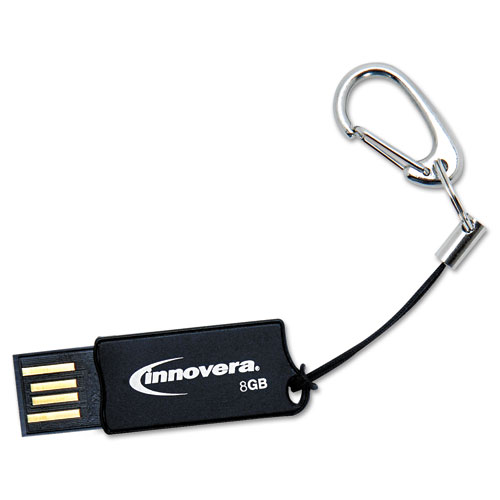 Innovera Micro USB 2.0 Flash Drive, 8 GB, Black