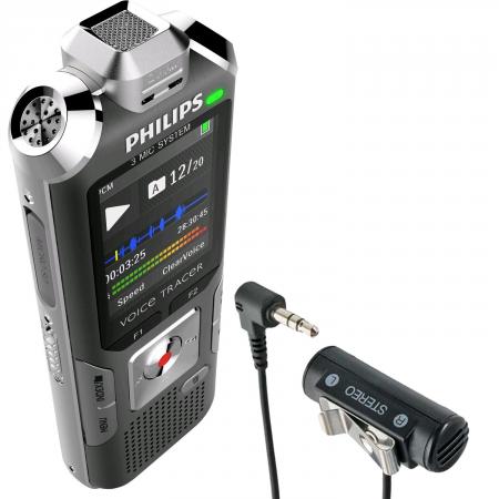 Philips Voice Tracer 6000 Digital Recorder, 4 GB, Silver/Anthracite