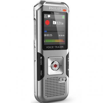 Philips Voice Tracer 4000 Digital Recorder, 4 GB, Silver Shadow/Chrome