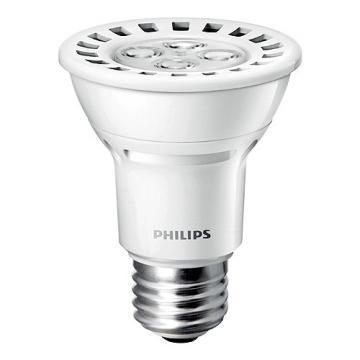 Philips LED Lamp, PAR20, 6.0W, 2700K, 25deg., E26