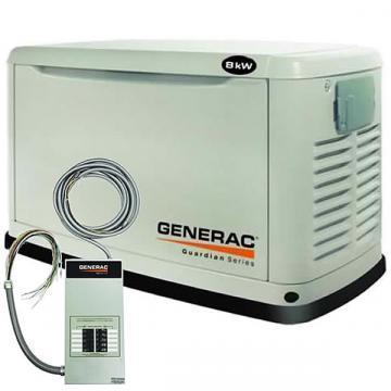 Generac 8kW Standby Generator System w/Transfer Switch