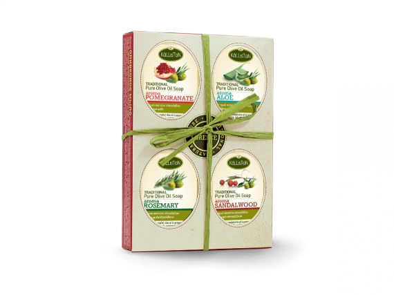 Kalliston Traditional Olive Oil Soap 4pcs Box