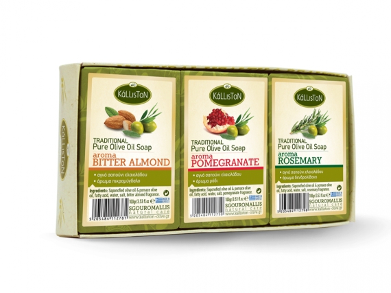 Kalliston Traditional Olive Oil Soap 3pcs Box
