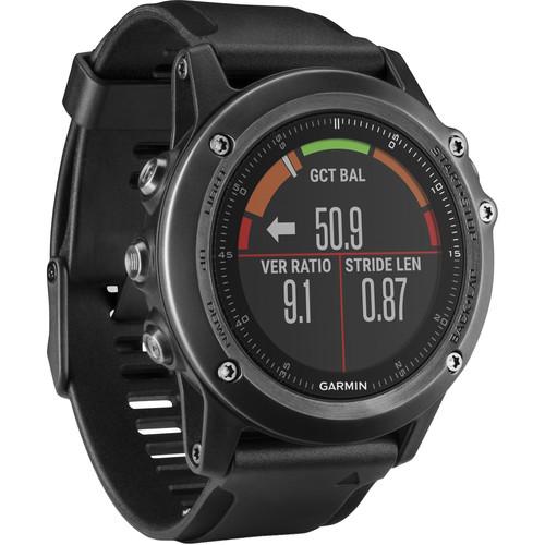 Garmin fenix 3 HR Multi-Sport Training GPS Watch (Gray, Black Band)
