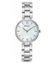 Bulova Classic Mother Of Pearl Silver Tone Watch